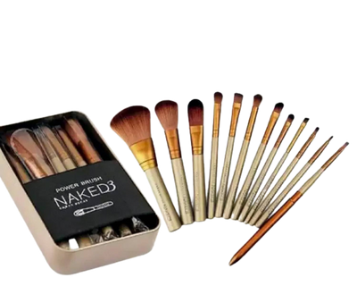 Naked 3 Makeup Brush Set 12 pcs with box